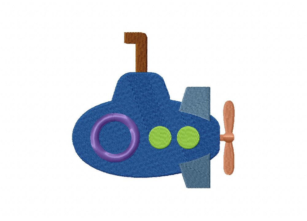 FREE Submarine Stitched Embroidery Design