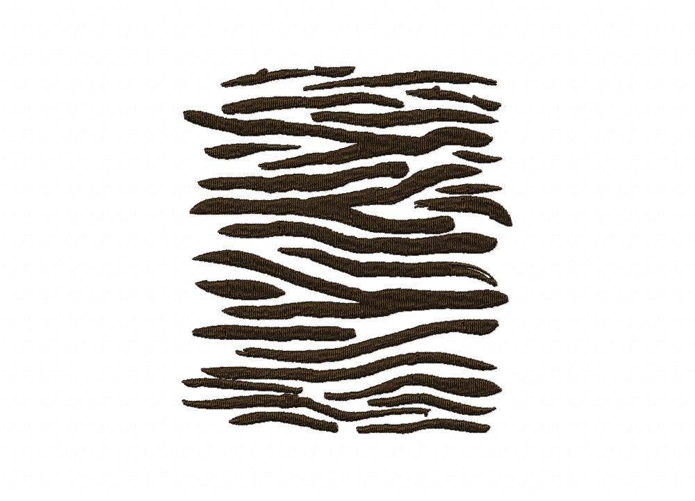 FREE Zebra Print Stitched Embroidery Design