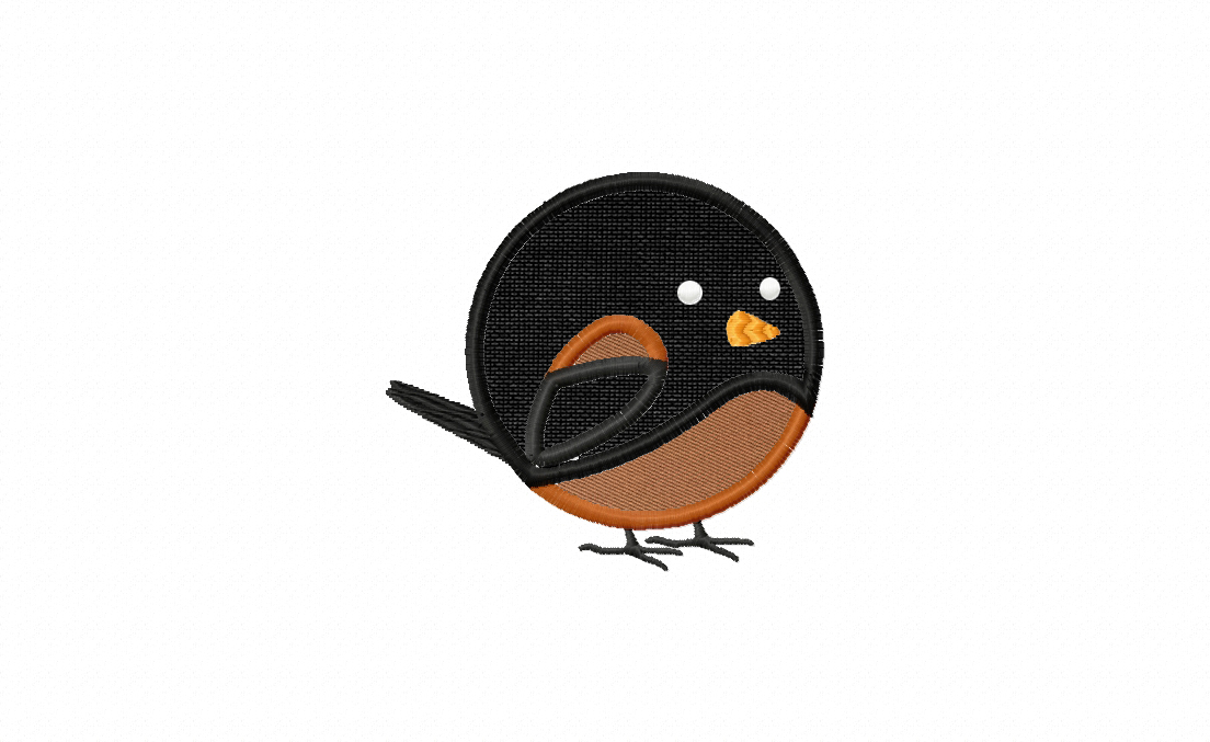 FREE Plumpy Oriole Appliqué Embroidery Design
