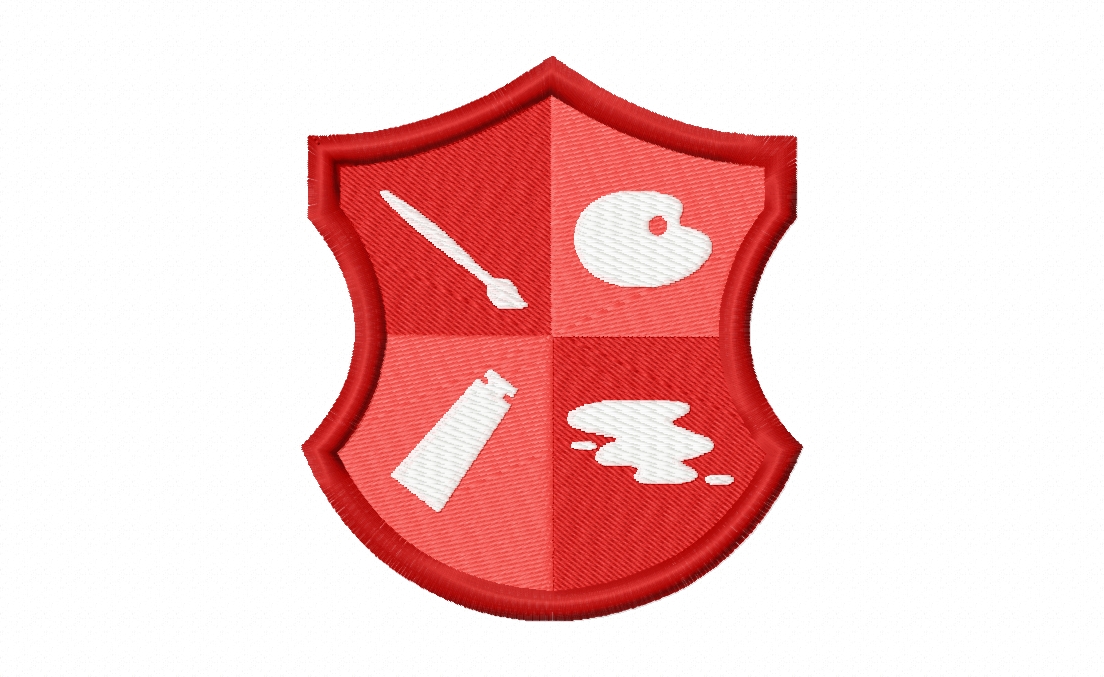 FREE Painting Emblem Stitched Embroidery Design