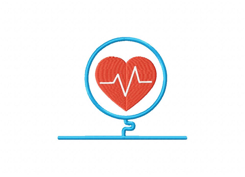 FREE Heart Doctor Stitched Embroidery Design
