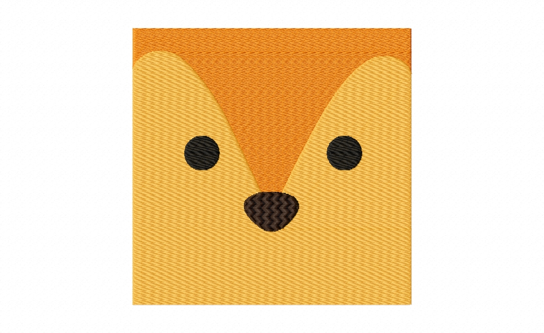 FREE Fox Face Stitched Embroidery Design