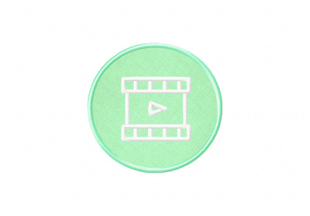 Movie Icon Stitched and Appliqué Embroidery Design