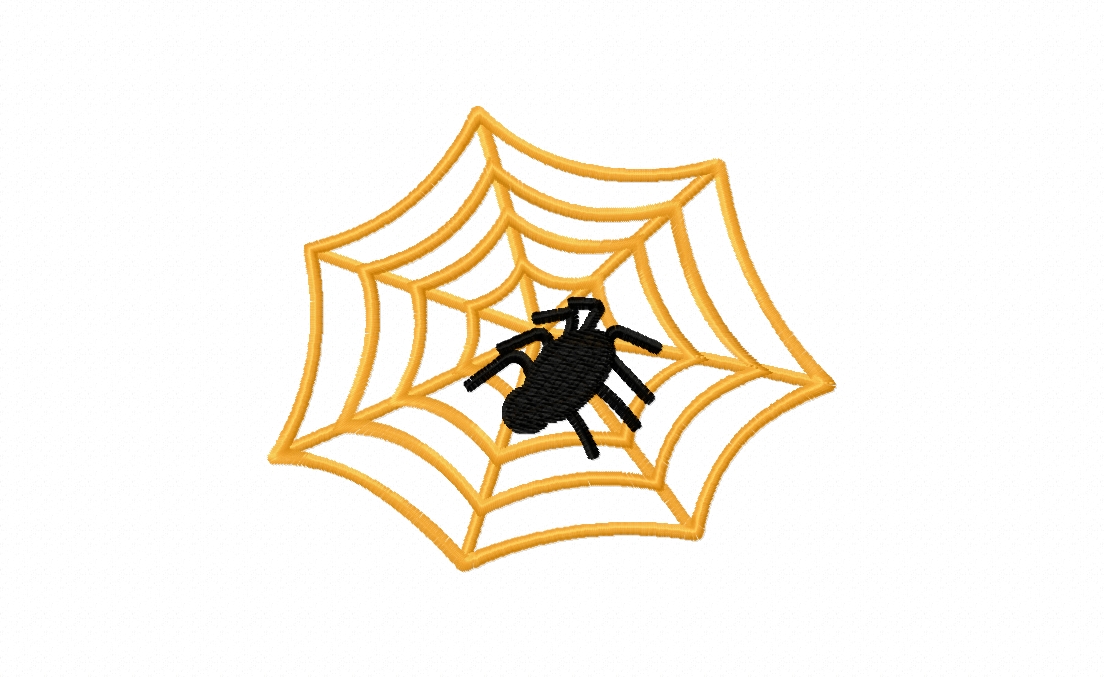 FREE Spider Web Stitched Embroidery Design