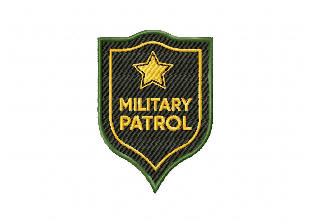 Military Patrol Stitched Embroidery Design