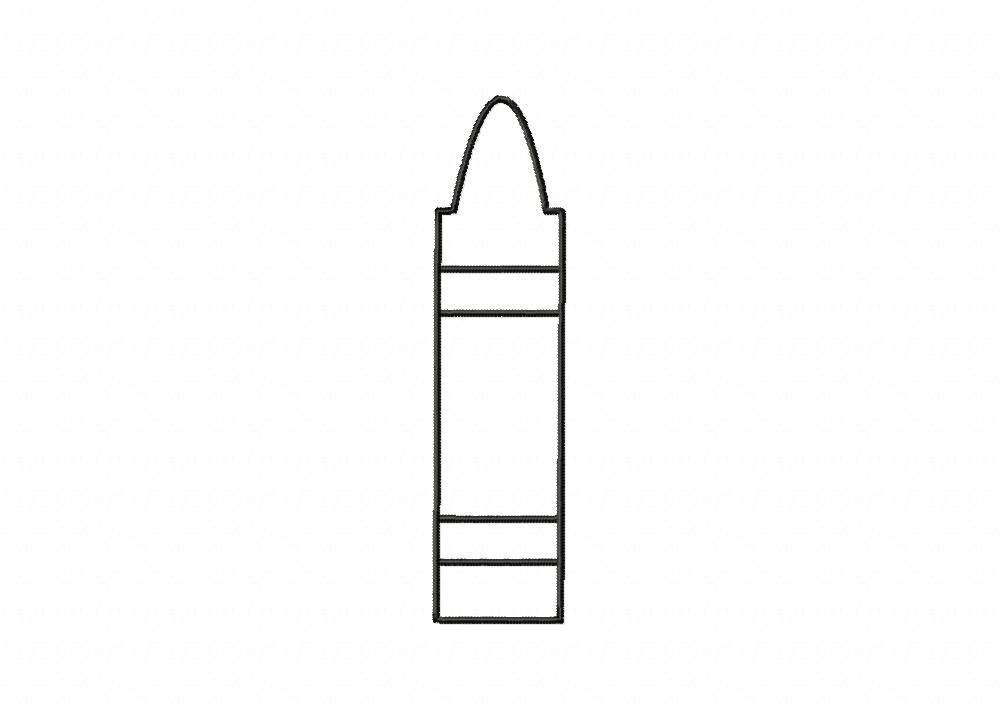 FREE Crayon Outline Stitched Embroidery Design