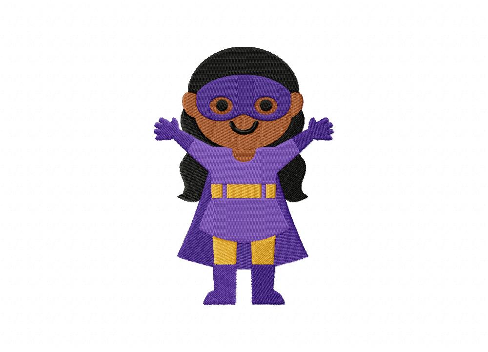 Violet Hero Girl Stitched Embroidery Design