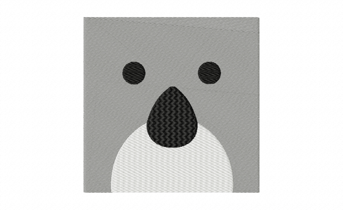 FREE Koala Face Stitched Embroidery Design
