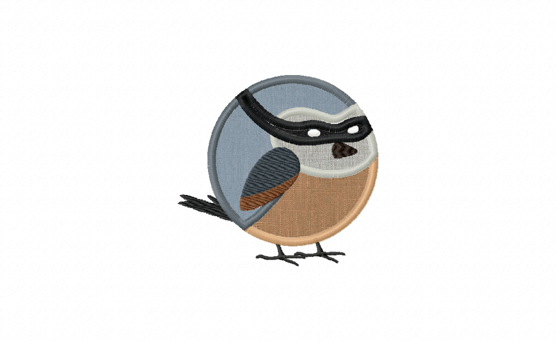 FREE Plumpy Nuthatch Stitched Embroidery Design
