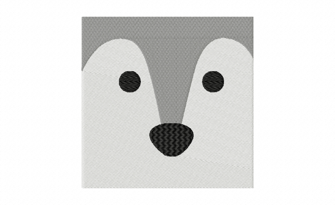 FREE Wolf Face Stitched Embroidery Design