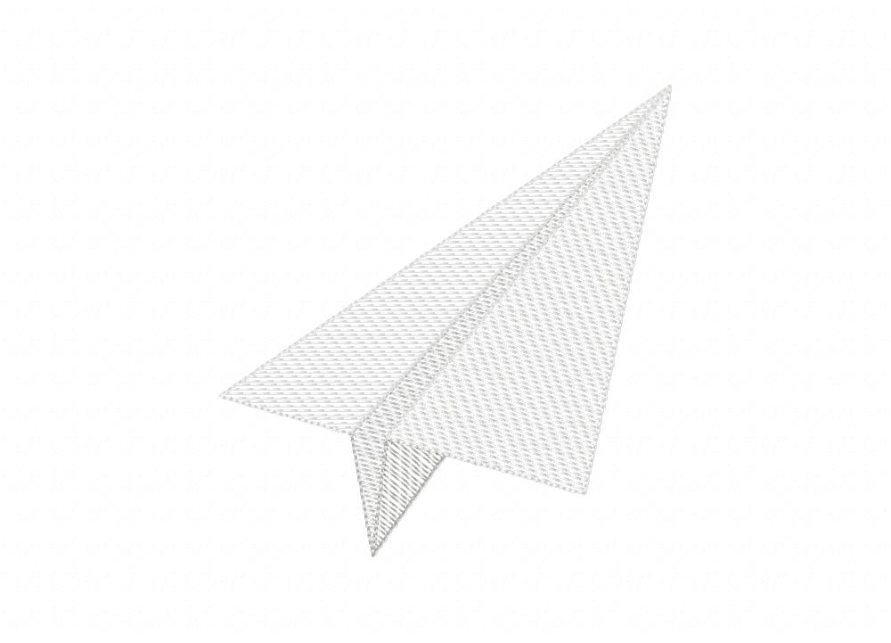 FREE Paper Plane Up Stitched Embroidery Design