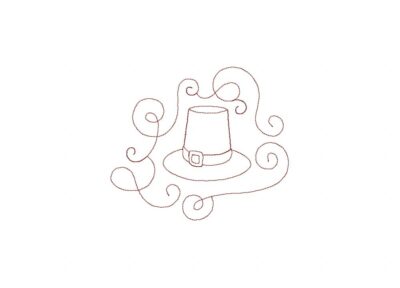 FREE Hat Swirl Elegance Stitched Embroidery Design