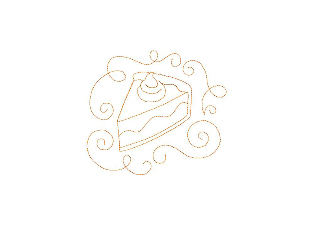 FREE Pie Swirl Elegance Stitched Embroidery Design