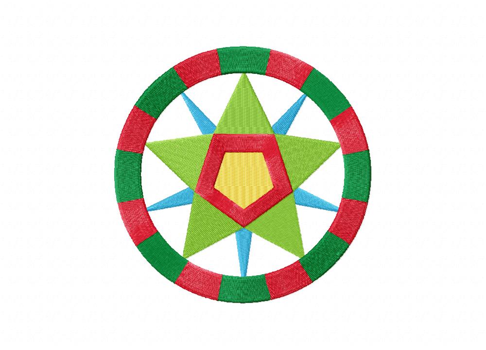 FREE Holiday Lantern Stitched Embroidery Design
