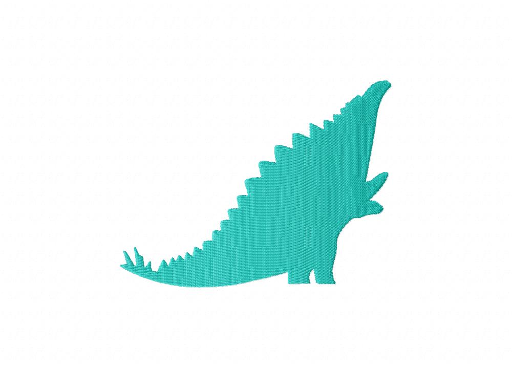 FREE Teal Stegosaurus Stitched Embroidery Design