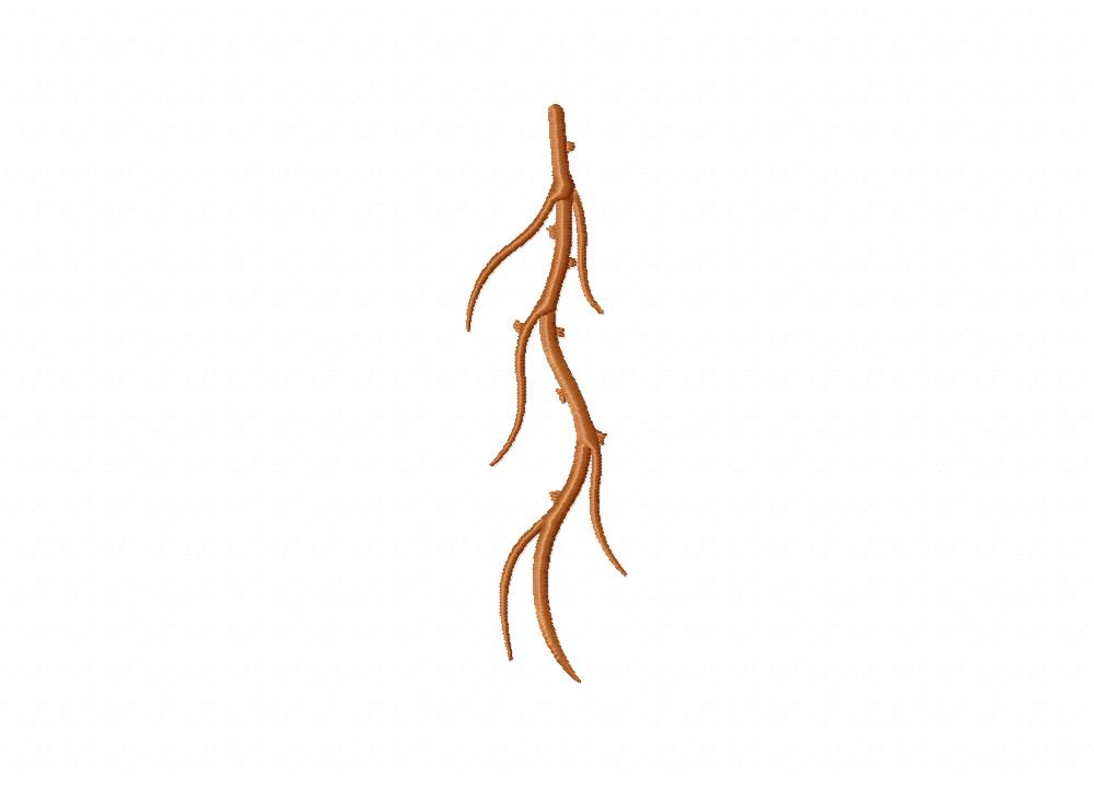FREE Long Roots Stitched Embroidery Design