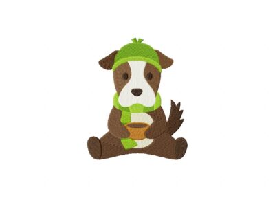 Cozy Dog Stitched Embroidery Design