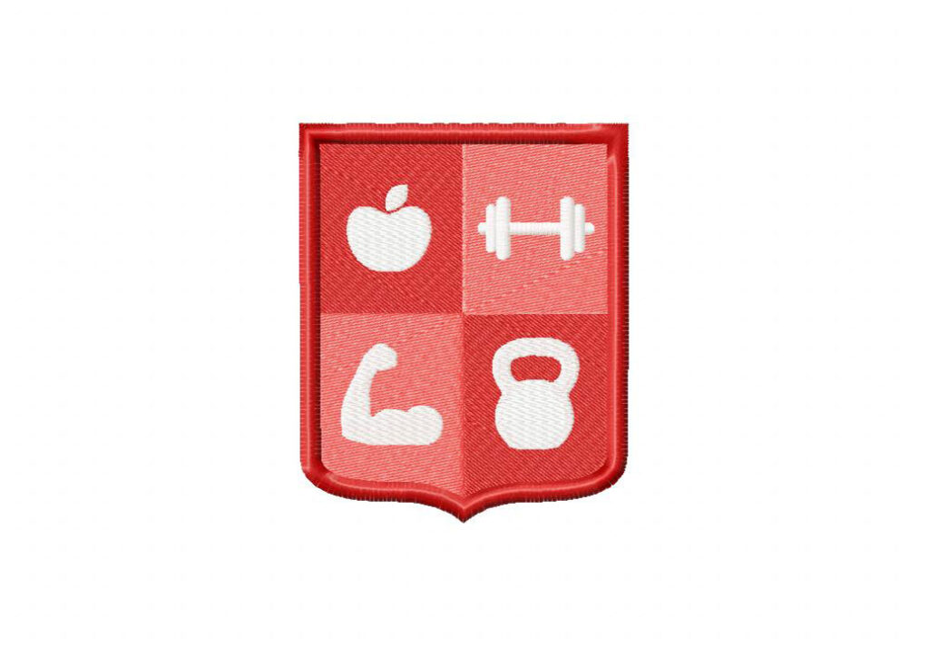 Gym Emblem Stitched Embroidery Design