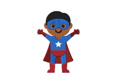 Hero Star Kid Stitched Embroidery Design