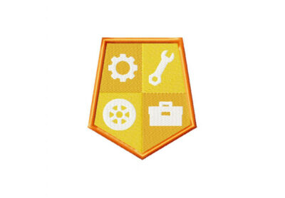 FREE Mechanics Emblem Stitched Embroidery Design