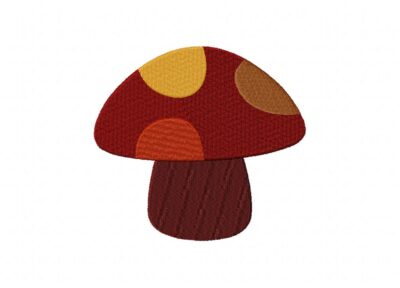 FREE Mushroom Stitched Embroidery Design