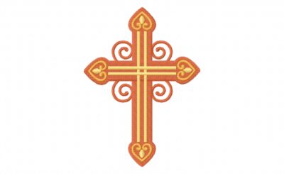 Opulent Cross Stitched Embroidery Design