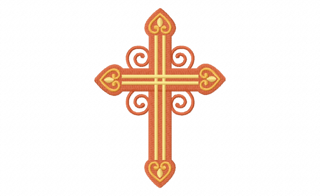 Opulent Cross Stitched Embroidery Design