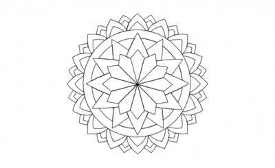 FREE Sophisticated Mandala Flower Stitched Embroidery Design