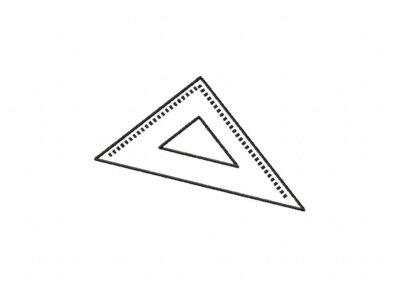FREE Set Square Outline Stitched Embroidery Design