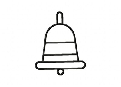 FREE Bell Outline Stitched Embroidery Design