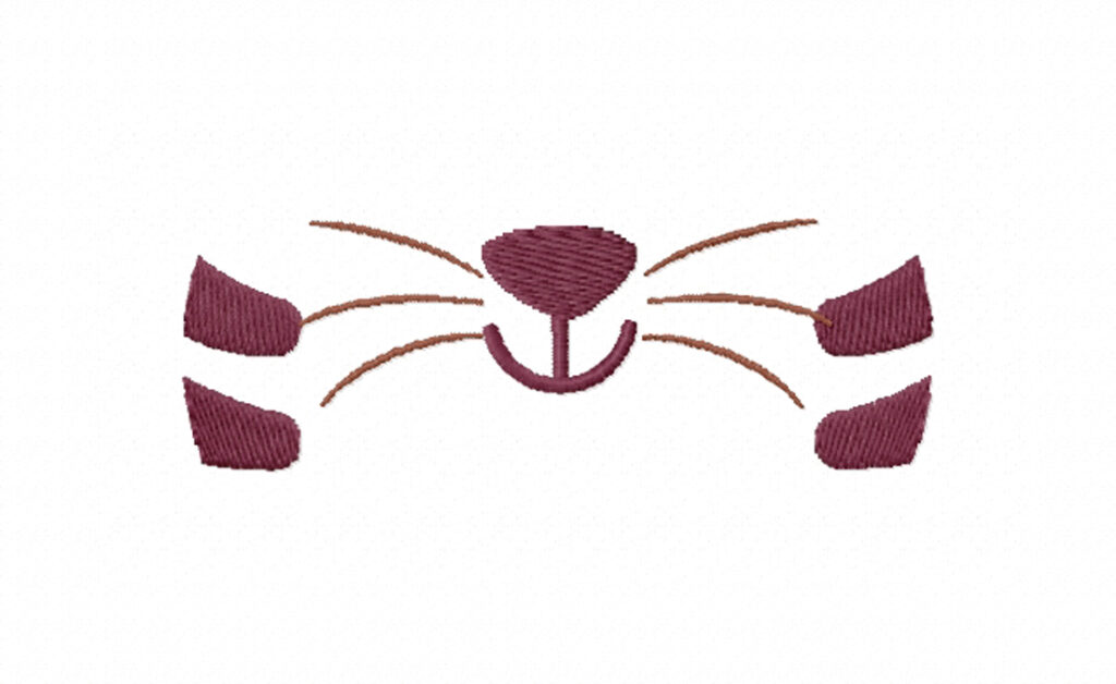 Tiger Mouth Stitched Embroidery Design