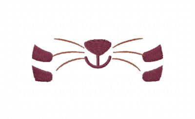 Tiger Mouth Stitched Embroidery Design