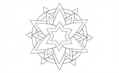 Blooming Mandala Stitched Embroidery Design