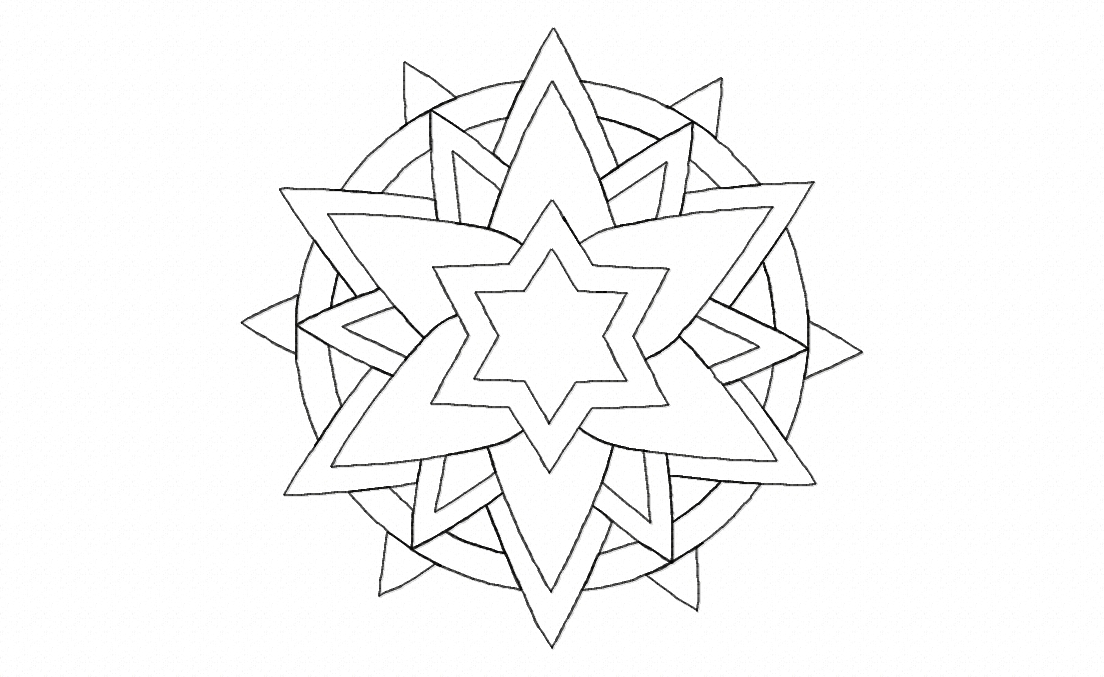Blooming Mandala Stitched Embroidery Design