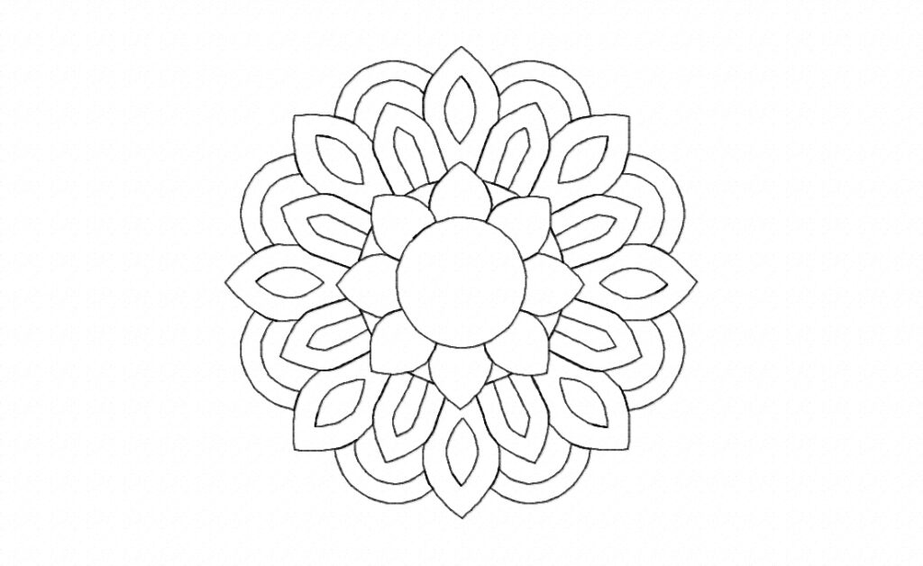 Elaborate Mandala Stitched Embroidery Design