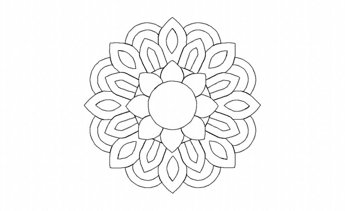 Elaborate Mandala Stitched Embroidery Design