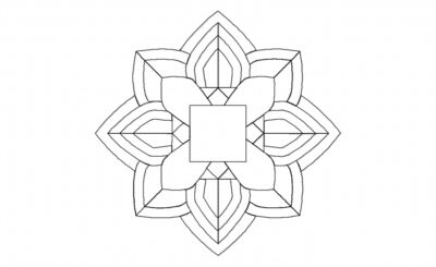 Geometric Mandala Stitched Embroidery Design