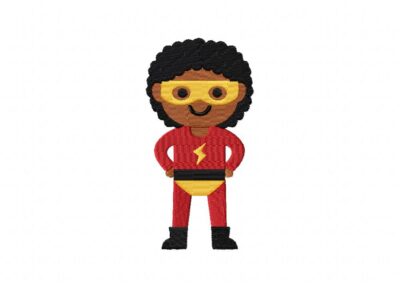 Fast Hero Kid Stitched Embroidery Design