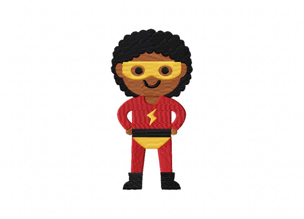 Fast Hero Kid Stitched Embroidery Design