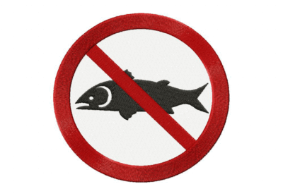 FREE No Fishing Stitched Embroidery Design