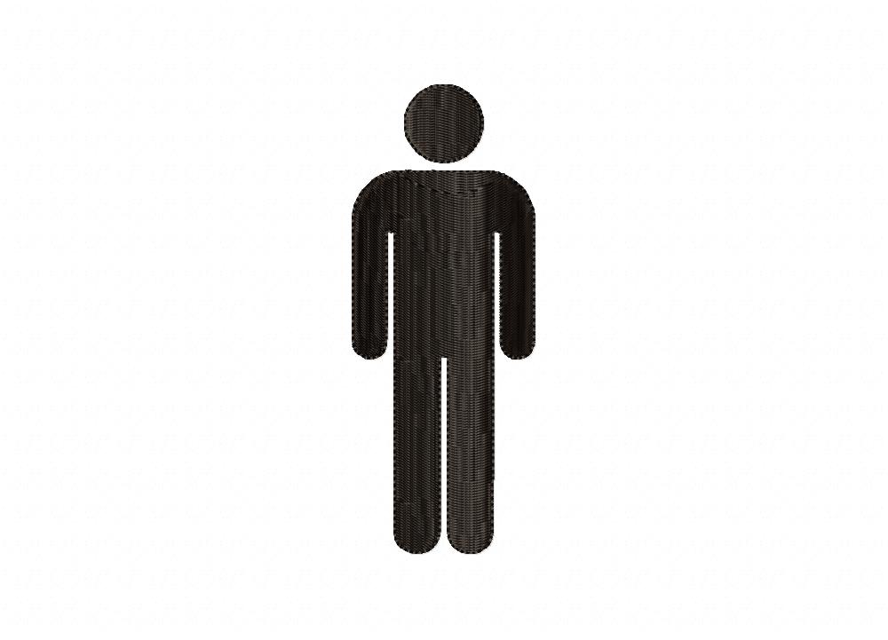 FREE Male Icon Stitched Embroidery Design – Daily Embroidery